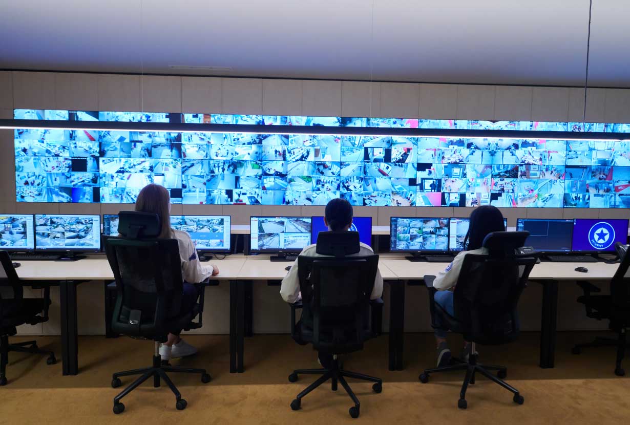 24/7 monitoring center with professional staff